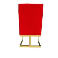 Kit 06 Cadeiras Para Sala De Jantar Ana Base De Ferro Suede Vermelho D'classe Decor - 5