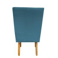 Kit 06 Cadeiras Para Sala De Jantar Ana Pés Palito Suede Azul Tiffany D'classe Decor - 5