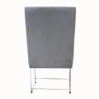 Kit 06 Cadeiras Ana Base De Ferro Prata Suede Bege D'classe Decor - 5