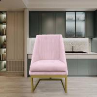 Kit 06 Cadeiras Para Sala De Jantar Ana Base De Ferro Suede Rosa Bebê D'classe Decor - 7