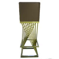 Kit 04 Banquetas Luma Base De Ferro Sued Marrom Rato D'classe Decor - 5