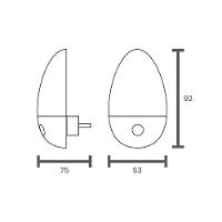 Luz Noturna - Luz Guia Taschibra Oval Led Com Sensor De Luminosidade 0,5w Bivolt Branco - 2