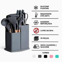 Kit Utensílios De Cozinha Jogo Completo 19 Peças - 9