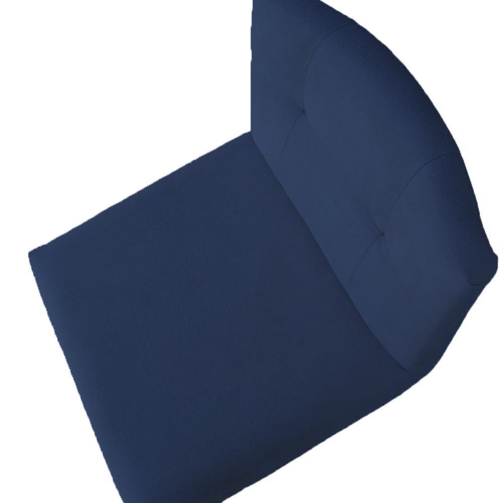 Kit 10 Banquetas Luma Base De Ferro Sued Azul Marinho D'classe Decor - 5