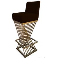 Kit 10 Banquetas Luma Base De Ferro Sued Marrom D'classe Decor