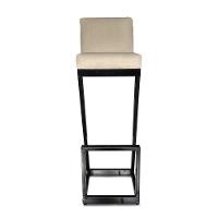 Kit 08 Banqueta Alta Z Base De Ferro Suede Bege D'classe Decor