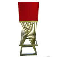 Kit 08 Banquetas Luma Base De Ferro Sued Vermelho D'classe Decor - 6