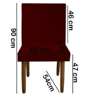 Kit 06 Cadeiras Para Sala De Jantar Tóquio Pés Palito Suede Marsala D'classe Decor - 5