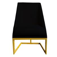 Kit 06 Cadeiras Para Sala De Jantar Ana Base De Ferro Veludo Preto D'classe Decor - 2