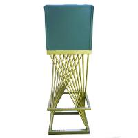 Kit 04 Banquetas Luma Base De Ferro Sued Azul Tiffany D'classe Decor - 6