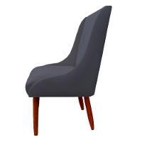 Kit 06 Cadeiras Para Sala De Jantar Lizz Pés Palito Veludo Grafite D'classe Decor - 3