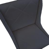 Kit 06 Cadeiras Para Sala De Jantar Lizz Pés Palito Veludo Grafite D'classe Decor