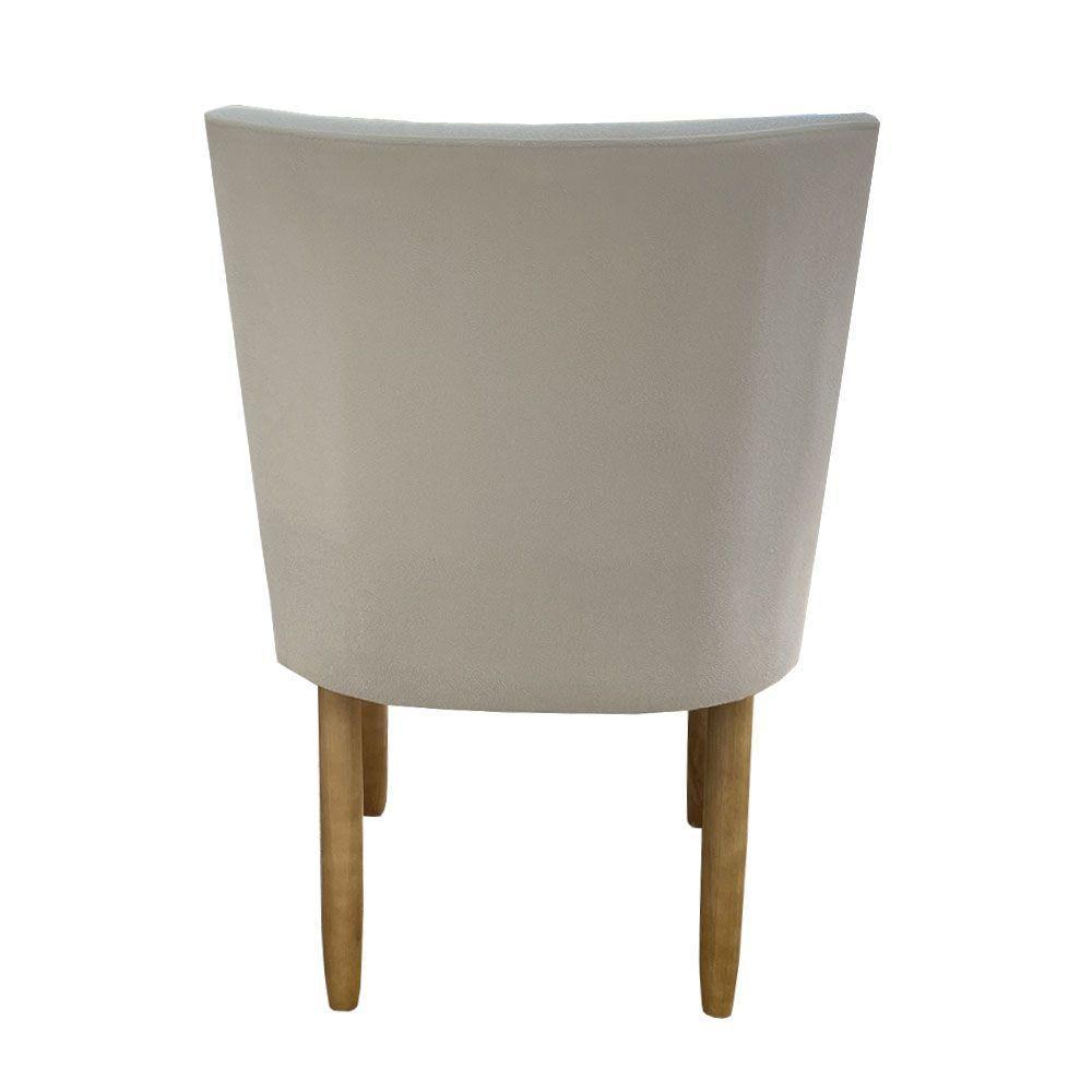 Kit 04 Cadeiras Para Sala De Jantar Tóquio Pés Palito Suede Bege D'classe Decor - 4