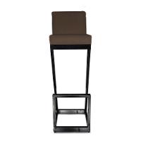 Kit 06 Banqueta Alta Z Base De Ferro Suede Marrom D'classe Decor