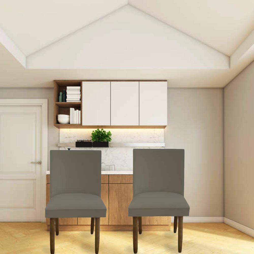 Kit 08 Cadeiras Para Sala De Jantar Tóquio Pés Palito Suede Marrom Rato D'classe Decor - 6