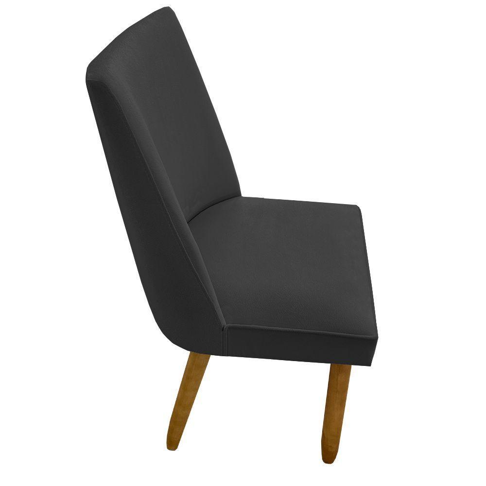 Kit 08 Cadeiras Para Sala De Jantar Tóquio Pés Palito Suede Grafite D'classe Decor - 3