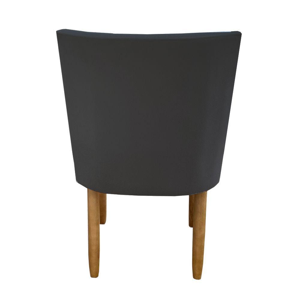 Kit 08 Cadeiras Para Sala De Jantar Tóquio Pés Palito Suede Grafite D'classe Decor - 4