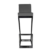 Kit 04 Banqueta Alta Z Base De Ferro Suede Grafite D'classe Decor