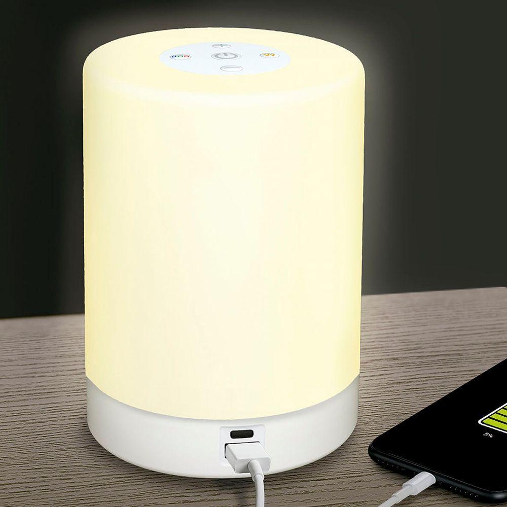 Luminária De Mesa Led Taschibra Atmosphere Recarregável 5v Branco - 2