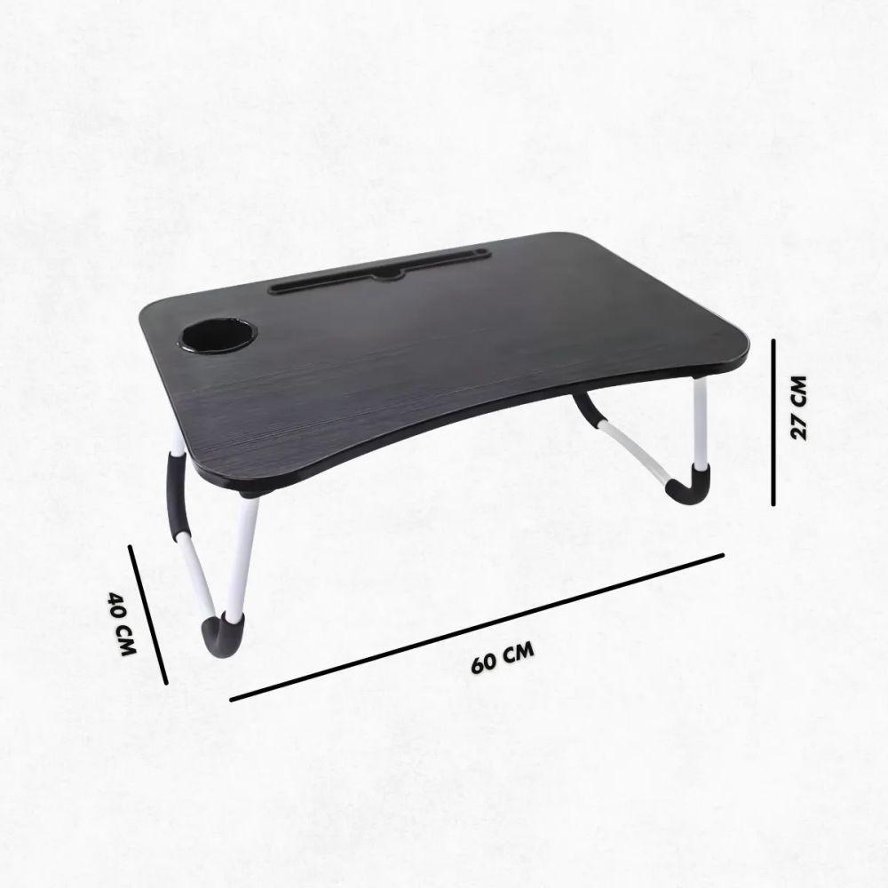 Mesa De Colo Portátil Dobrável Suporte Multiuso - Preto - 8