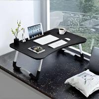 Mesa De Colo Portátil Dobrável Suporte Multiuso - Preto - 3