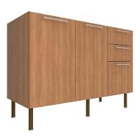 Balcao Para Pia Sem Tampo 120 Cm Mdp 2p 3g Cz3100 Freijo Tecno Mobili Freijo - 6