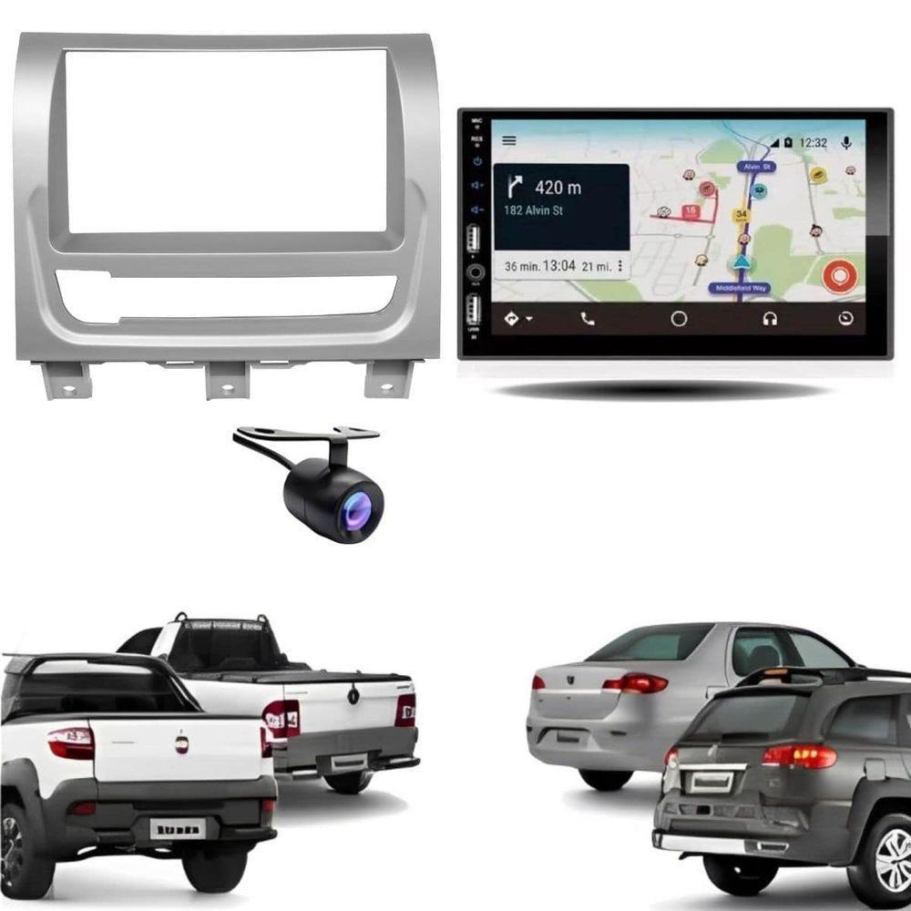 Central Multimídia 2 Din Carplay Android Auto Strada Working Moldura + Câmera - 1