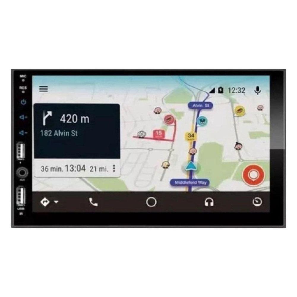 Central Multimídia 2 Din Carplay Android Auto Strada Working Moldura + Câmera - 5