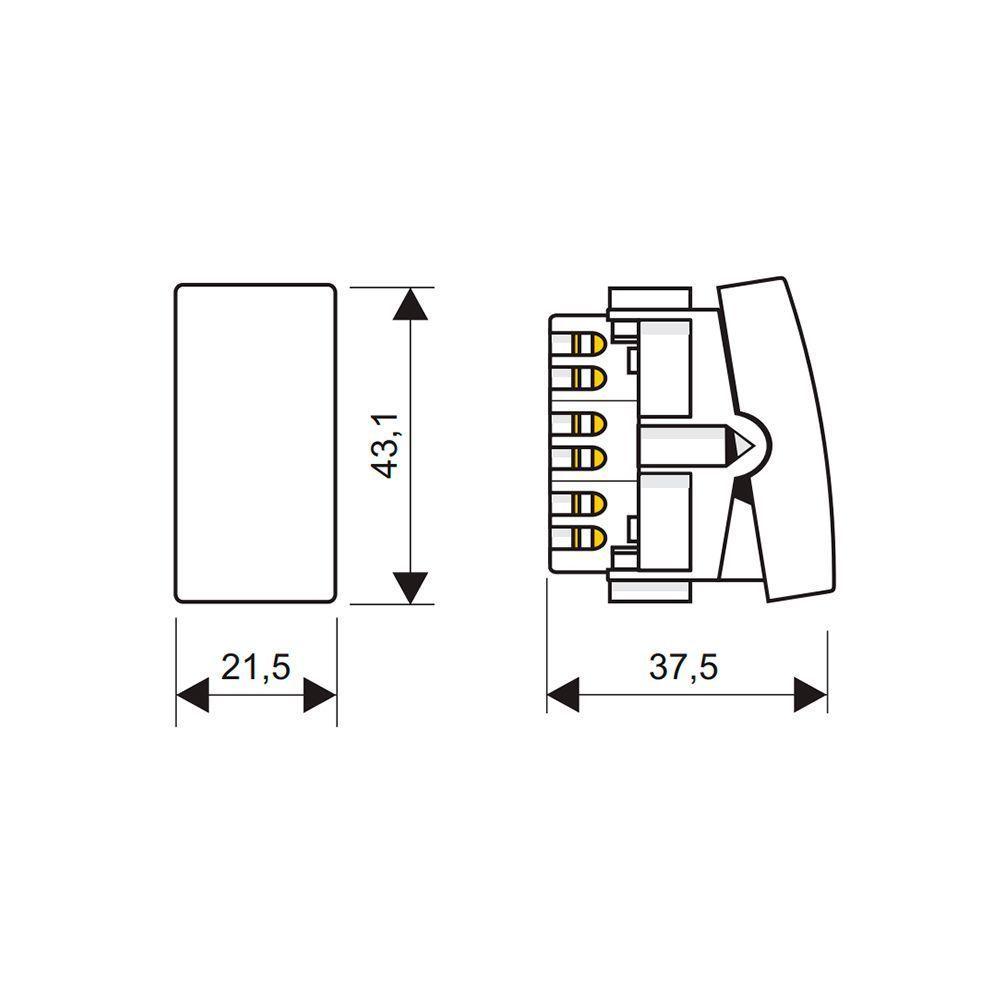 Módulo Interruptor Bipolar Simples Fame Habitat 20a Branco - 2