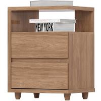 Mesa De Cabeceira 2 Gavetas 48 Cm Campeche Jequitiba Henn - 1