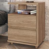 Mesa De Cabeceira 2 Gavetas 48 Cm Campeche Jequitiba Henn - 2