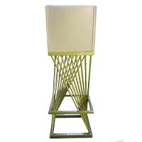 Kit 10 Banquetas Luma Base De Ferro Sued Bege D'classe Decor - 5