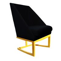 Kit 02 Cadeiras Para Sala De Jantar Ana Base De Ferro Veludo Preto D'classe Decor - 5