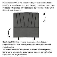 Cabeceira Estofada Cama Box Solteiro 100 Cm Ariel Corino Cinza - 5