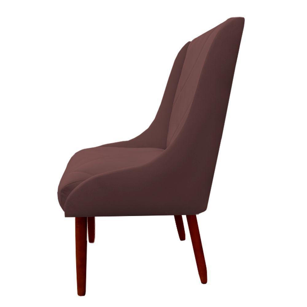 Kit 08 Cadeiras Para Sala De Jantar Lizz Pés Palito Veludo Rosê D'classe Decor - 3