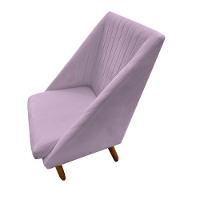 Kit 06 Cadeiras Para Sala De Jantar Ana Pés Palito Suede Rosa Bebê D'classe Decor - 3