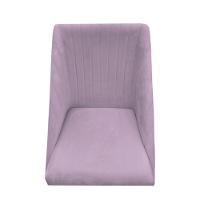 Kit 06 Cadeiras Para Sala De Jantar Ana Pés Palito Suede Rosa Bebê D'classe Decor