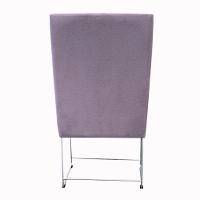 Kit 06 Cadeiras Ana Base De Ferro Prata Suede Rosa Bebê D'classe Decor - 5