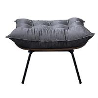 Puff Costela - élpis Móveis Veludo Grafite - 1