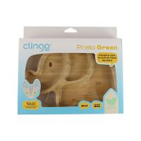 Prato De Bambu Elefante Com Ventosa E Divisórias Antibacterianas - 3
