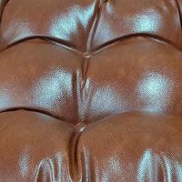 Poltrona Costela Com Puff Couro Ecológico - élpis Móveis Couro Ecológico Marrom - 3