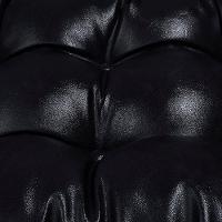 Poltrona Costela Com Puff Couro Ecológico - élpis Móveis Couro Ecológico Preto - 3