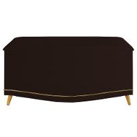 Calçadeira Baú Solteiro 90cm Com Tachas Imperial J02 Sintético Marrom Escuro - Mpozenato - 3