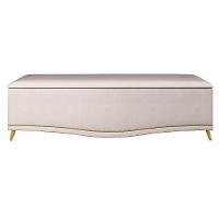 Calçadeira Baú Casal 140cm Com Tachas Imperial Veludo J02 Bege - Mpozenato - 3