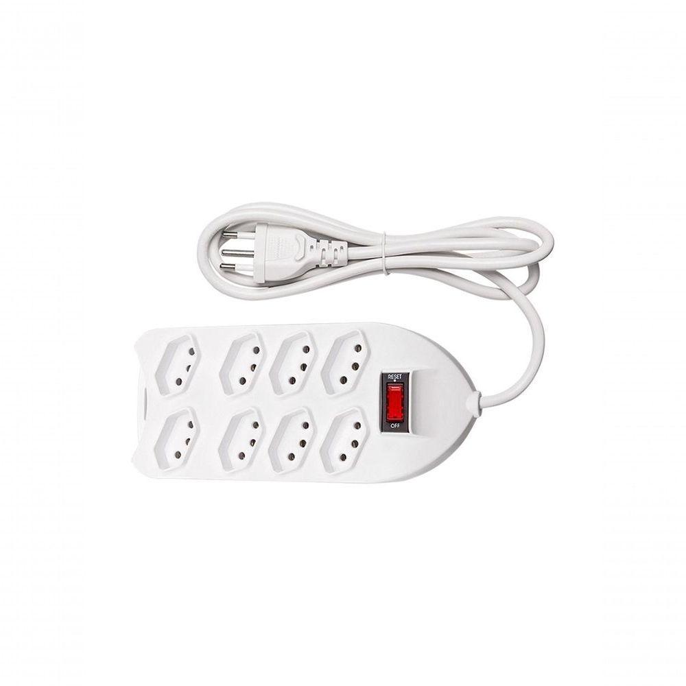 Protetor Eletronico C- 8 Tomadas Branco Epe 1008+ 3metros - 1