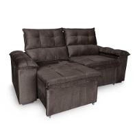 Sofá Retrátil E Reclinável 3 Lugares Verona 2,00m - élpis Móveis Veludo Marrom - 2