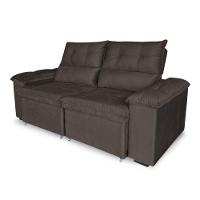 Sofá Retrátil E Reclinável 3 Lugares Verona 2,00m - élpis Móveis Veludo Marrom - 5