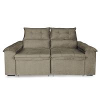 Sofá Retrátil E Reclinável 3 Lugares Verona 2,00m - élpis Móveis Veludo Cappuccino - 2