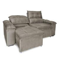 Sofá Retrátil E Reclinável 3 Lugares Verona 2,00m - élpis Móveis Veludo Cappuccino - 5