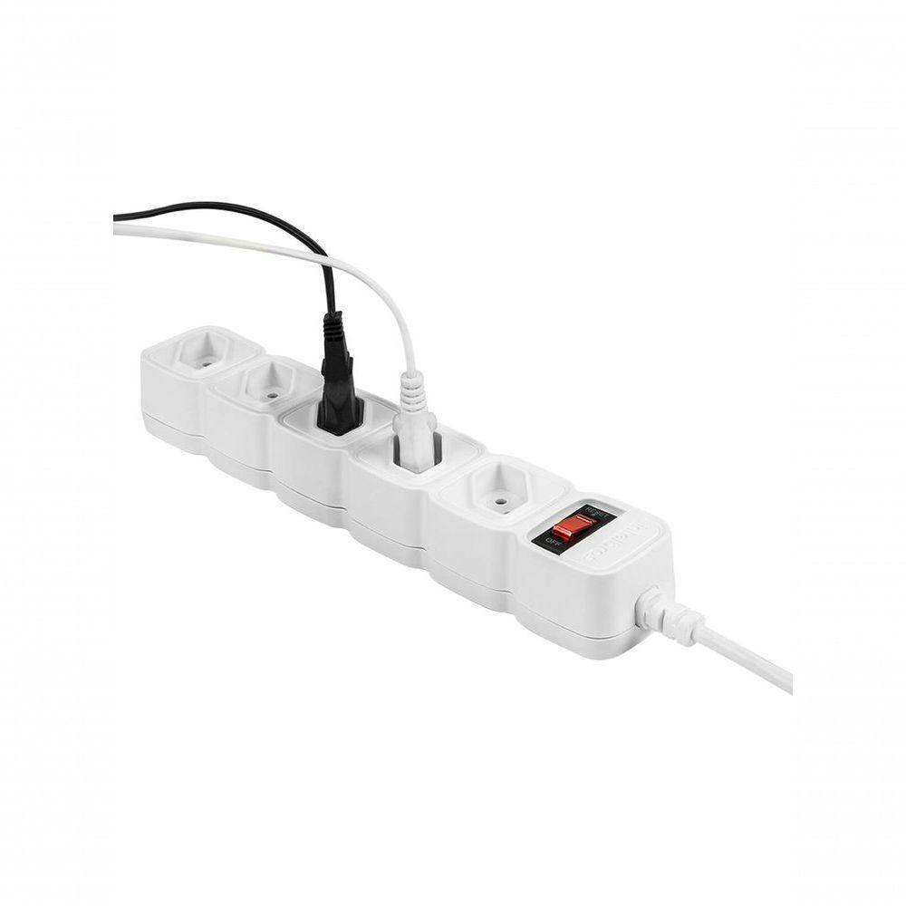 Protetor Eletronico C- 5 Tomadas Branco Epe 205 + 3 Metros - 9